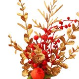 Maxbell Flower Basket Ornament Decor Artificial Potted Flower for Occasions Party 16cmx32cm