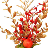 Maxbell Artificial Potted Flower Ornament Decor Flower Basket for Office Holiday Style A 16cmx32cm