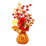 Maxbell Artificial Potted Flower Ornament Decor Flower Basket for Office Holiday Style B 15cmx29cm