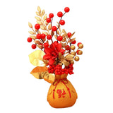 Maxbell Artificial Potted Flower Ornament Decor Flower Basket for Office Holiday Style B 15cmx29cm