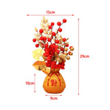 Maxbell Artificial Potted Flower Ornament Decor Flower Basket for Office Holiday Style B 15cmx29cm