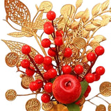Maxbell Artificial Potted Flower Ornament Decor Flower Basket for Office Holiday Style C 16cmx32cm