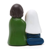 Maxbell Holy Family Figurine Home Indoor Decoration Ornament for Desktop Office Blue Green