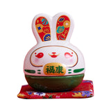 Maxbell Rabbit Figurine Piggy Bank Container Saving Box Ceramic for Home Decoration Style A