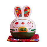 Maxbell Rabbit Figurine Piggy Bank Container Saving Box Ceramic for Home Decoration Style A