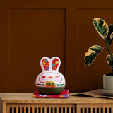 Maxbell Rabbit Figurine Piggy Bank Container Saving Box Ceramic for Home Decoration Style A