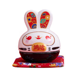 Maxbell Rabbit Figurine Piggy Bank Container Saving Box Ceramic for Home Decoration Style B