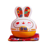 Maxbell Rabbit Figurine Piggy Bank Container Saving Box Ceramic for Home Decoration Style C