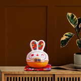 Maxbell Rabbit Figurine Piggy Bank Container Saving Box Ceramic for Home Decoration Style C