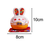 Maxbell Rabbit Figurine Piggy Bank Container Saving Box Ceramic for Home Decoration Style C