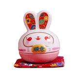 Maxbell Rabbit Figurine Piggy Bank Container Saving Box Ceramic for Home Decoration Style D