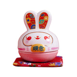 Maxbell Rabbit Figurine Piggy Bank Container Saving Box Ceramic for Home Decoration Style D