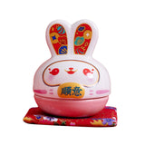 Maxbell Rabbit Figurine Piggy Bank Container Saving Box Ceramic for Home Decoration Style D