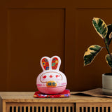 Maxbell Rabbit Figurine Piggy Bank Container Saving Box Ceramic for Home Decoration Style D