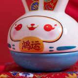 Maxbell Rabbit Figurine Piggy Bank Container Saving Box Ceramic for Home Decoration Style E