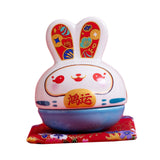 Maxbell Rabbit Figurine Piggy Bank Container Saving Box Ceramic for Home Decoration Style E