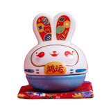 Maxbell Rabbit Figurine Piggy Bank Container Saving Box Ceramic for Home Decoration Style E