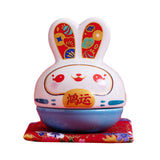 Maxbell Rabbit Figurine Piggy Bank Container Saving Box Ceramic for Home Decoration Style E