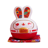 Maxbell Rabbit Figurine Piggy Bank Container Saving Box Ceramic for Home Decoration Style F