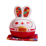 Maxbell Rabbit Figurine Piggy Bank Container Saving Box Ceramic for Home Decoration Style F