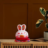 Maxbell Rabbit Figurine Piggy Bank Container Saving Box Ceramic for Home Decoration Style F