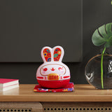 Maxbell Rabbit Figurine Piggy Bank Container Saving Box Ceramic for Home Decoration Style F