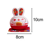 Maxbell Rabbit Figurine Piggy Bank Container Saving Box Ceramic for Home Decoration Style F