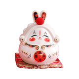 Maxbell Chinese Rabbit Bunny Statue Piggy Bank Lovely Dashboard Decor Office White