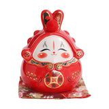 Maxbell Chinese Rabbit Bunny Statue Piggy Bank Lovely Dashboard Decor Office Red