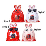 Maxbell Rabbit Year Lucky Figurine Ceramic Piggy Box Decoration Cartoon and Adorable Style A