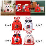 Maxbell Rabbit Year Lucky Figurine Ceramic Piggy Box Decoration Cartoon and Adorable Style A