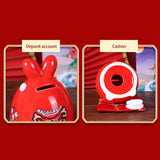 Maxbell Rabbit Year Lucky Figurine Ceramic Piggy Box Decoration Cartoon and Adorable Style A