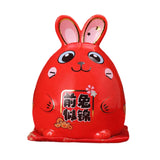 Maxbell Rabbit Year Lucky Figurine Ceramic Piggy Box Decoration Cartoon and Adorable Style A