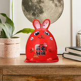 Maxbell Rabbit Year Lucky Figurine Ceramic Piggy Box Decoration Cartoon and Adorable Style A