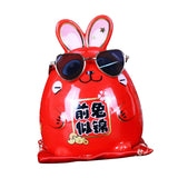 Maxbell Rabbit Year Lucky Figurine Ceramic Piggy Box Decoration Cartoon and Adorable Style B