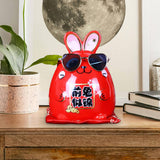 Maxbell Rabbit Year Lucky Figurine Ceramic Piggy Box Decoration Cartoon and Adorable Style B
