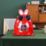 Maxbell Rabbit Year Lucky Figurine Ceramic Piggy Box Decoration Cartoon and Adorable Style B
