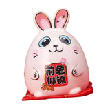 Maxbell Rabbit Year Lucky Figurine Ceramic Piggy Box Decoration Cartoon and Adorable Style C