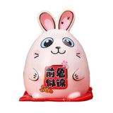 Maxbell Rabbit Year Lucky Figurine Ceramic Piggy Box Decoration Cartoon and Adorable Style C