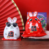 Maxbell Rabbit Year Lucky Figurine Ceramic Piggy Box Decoration Cartoon and Adorable Style D