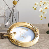 Maxbell Rustic Vintage Style Picture Frame Photo Frame for TV Cabinet Office 6inch Oval
