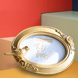 Maxbell Rustic Vintage Style Picture Frame Photo Frame for TV Cabinet Office 6inch Oval