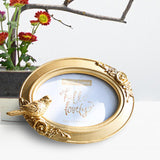 Maxbell Rustic Vintage Style Picture Frame Photo Frame for TV Cabinet Office 6inch Oval