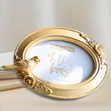 Maxbell Rustic Vintage Style Picture Frame Photo Frame for TV Cabinet Office 6inch Oval