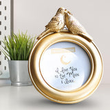 Maxbell Rustic Vintage Style Picture Frame Photo Frame for TV Cabinet Office 4inch Oval