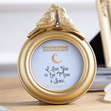 Maxbell Rustic Vintage Style Picture Frame Photo Frame for TV Cabinet Office 4inch Oval