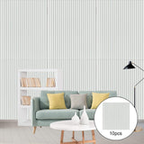 Maxbell 10x 3D Wall Stickers Decoration Decal Durable Home Bedroom PE Foam Wallpaper White