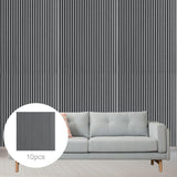 Maxbell 10x 3D Wall Stickers Decoration Decal Durable Home Bedroom PE Foam Wallpaper Argent Gray