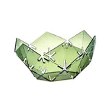 Maxbell Green Hollowed Out Fruit Basket Fruit Bowl Vegetables Holder Space Saving Snowflake Pattern
