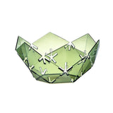 Maxbell Green Hollowed Out Fruit Basket Fruit Bowl Vegetables Holder Space Saving Snowflake Pattern